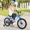 18 Inch Kids Bike LED Lighted Adjustable with Training Wheels for 4-8 Years Old Kids - 52.5" L x 21.5" W x 30" H